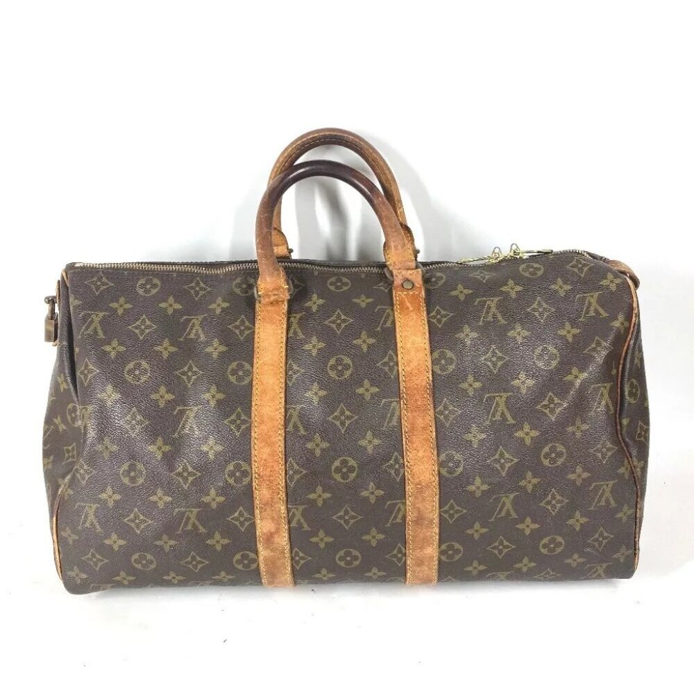 LOUIS VUITTON M41428 Monogram Keepall45 travel bag Duffle Bag Brown